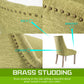 La Bella Green French Provincial Dining Chair Amour Oak Leg
