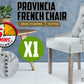 La Bella Grey French Provincial Dining Chair Amour Oak Leg
