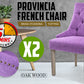 La Bella 2 Set Violet French Provincial Dining Chair Amour Oak Leg