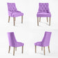 La Bella 2 Set Violet French Provincial Dining Chair Amour Oak Leg