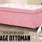 La Bella 102cm Pink Storage Ottoman Stool Fabric