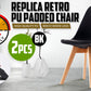 La Bella 2 Set Blue Retro Dining Cafe Chair Padded Seat