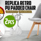 La Bella 2 Set Grey Retro Dining Cafe Chair Padded Seat