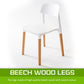La Bella 2 Set White Retro Belloch Stackable Dining Cafe Chair