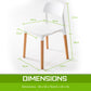 La Bella 4 Set White Retro Belloch Stackable Dining Cafe Chair