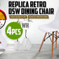 La Bella 4 Set White Retro Dining Cafe Chair DSW PP