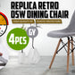 La Bella 4 Set Grey Retro Dining Cafe Chair DSW Fabric