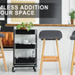 La Bella 2 Set 74cm Grey Wooden Bar Stool Sophia Fabric