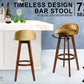 La Bella 2 Set 72cm Coffee Brown Wooden Bar Stool Leila Leather