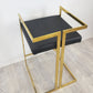 Arya Bar Stool in Black with Gold  Frame