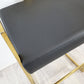 Arya Bar Stool in Black with Gold  Frame