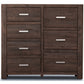 Catmint Tallboy 7 Chest of Drawers Pine Wood Bed Storage Cabinet - Grey Stone