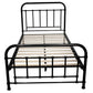 Metallica King Single Bed Size Metal Frame Platform Mattress Base - Black