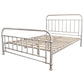 Metallica Double Bed Size Metal Frame Platform Mattress Base - White