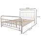 Metallica Double Bed Size Metal Frame Platform Mattress Base - White