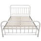 Metallica Double Bed Size Metal Frame Platform Mattress Base - White