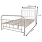 Metallica King Single Bed Size Metal Frame Platform Mattress Base - White
