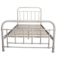 Metallica King Single Bed Size Metal Frame Platform Mattress Base - White