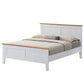 Lobelia Bed Frame Queen Size Mattress Base Solid Rubber Timber Wood - White