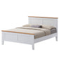 Lobelia Bed Frame Double Size Mattress Base Solid Rubber Timber Wood - White
