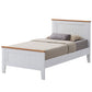 Lobelia Bed Frame King Single Size Mattress Base Solid Rubber Timber Wood -White