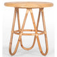 Crocus Rattan Round Side Sofa End Table 55cm - Natural