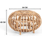 Mimosa 64cm Rattan Round Side Sofa End Table - Natural