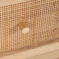 Martina Set of 2 Bedside Table 2 Drawer Storage Cabinet Solid Mango Wood Rattan