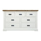 Orville Dresser 7 Chest of Drawers Solid Wood Storage Cabinet - Multi Color
