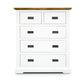 Orville 4pc King Bed Frame Suite Bedside Tallboy Furniture Package - Multi Color