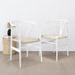 White Hans Wegner Replica Wishbone Chairs (Set of 2)
