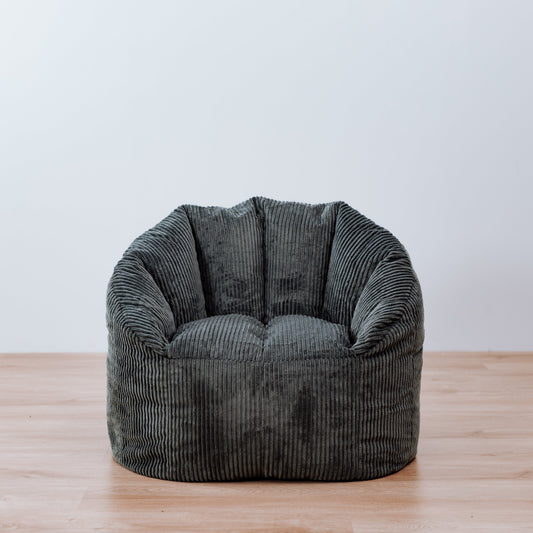 Corduroy Tub Chair Bean Bag - Charcoal