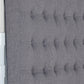 Bed Head Double Charcoal Headboard Upholstery Fabric Tufted Buttons