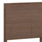 Queen size Bed Frame Solid Wood Acacia Veneered Bedroom Furniture Steel Legs