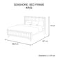 King Size Silver Brush Bed Frame in Acacia Wood Construction