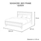 Queen Size Silver Brush Bed Frame in Acacia Wood Construction