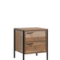 Bedside Table 2 drawers Night Stand Particle Board Construction in Oak Colour