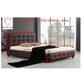 Queen PU Leather Deluxe Bed Frame Brown