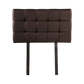 PU Leather Single Bed Deluxe Headboard Bedhead - Brown