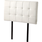PU Leather Single Bed Deluxe Headboard Bedhead - White