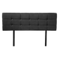 PU Leather Double Bed Deluxe Headboard Bedhead - Black