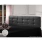 PU Leather King Bed Deluxe Headboard Bedhead - Black