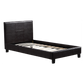 Single PU Leather Bed Frame Brown