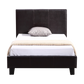 Single PU Leather Bed Frame Brown
