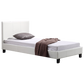 Single PU Leather Bed Frame White