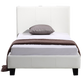 Single PU Leather Bed Frame White
