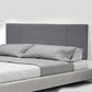 Linen Fabric Queen Bed Headboard Bedhead - Grey