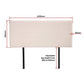 Linen Fabric Double Bed Headboard Bedhead - Beige