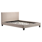Queen Linen Fabric Bed Frame Beige