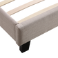 Queen Linen Fabric Bed Frame Beige